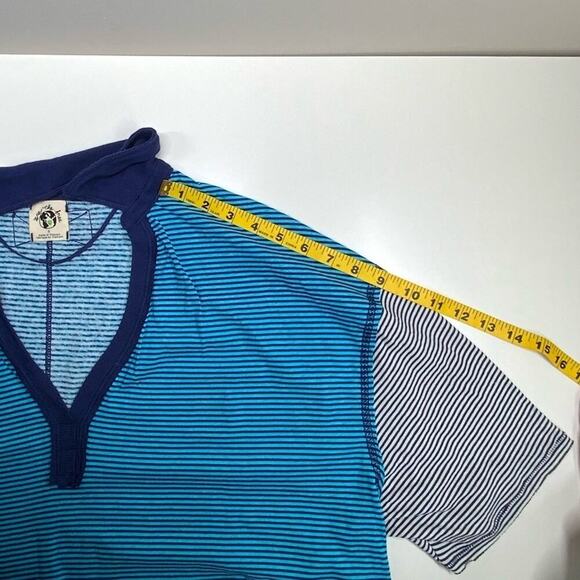 EUC | We the Free | Striped Oversized Crop Top | Blue | Small - Picture 12 of 16